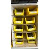 Image 4 : 40 SMALL YELLOW PLASTIC ORGANIZERS FILLED WITH ASSORTED BOLTS, NUTS & WASHERS ( FROM 1/4" - 1/2" IN