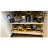Image 3 : ** CONTENTS OF BOTTOM SECTION ONLY ** BOTTOM CUPBOARDS + DRAWERS OF ASSORTED FASTENERS FROM 1/4" -