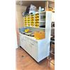 Image 1 : MOBILE LARGE WOODEN WORK CABINET WITH UPPER HUTCH * CONTENTS NOT INCLUDED, CABINET ONLY * - APPROX.