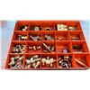 Image 2 : 2 METAL PARTS ORGANIZER CASES WITH CONTENTS - BRASS, GAS, COMPRESSION, NPT FITTINGS