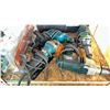 Image 3 : GROUP OF 4 CORDED POWER TOOLS, RAMSET HD22 POWDER ARTICULATING TOOL + BOX OF GRINDER HANDLES, DISCS