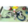 Image 1 : GROUP OF 6 PNEUMATIC TOOLS - IMPACT DRIVERS, SCREW GUN, RATCHET, CHISEL & SHEAR