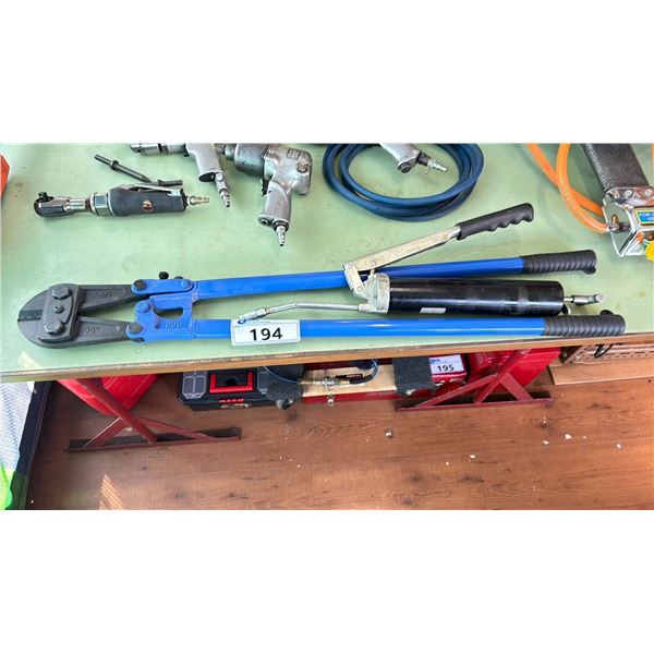 PAIR OF 36" BOLT CUTTERS & A GREASE GUN