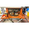 Image 4 : RIDGID TS-UV CONTRACTORS MOBILE FOLDAWAY 10" TABLE SAW WITH EXTRA BLADES & ACCESSORIES