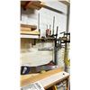 Image 1 : WOOD WORKERS LOT OF ASSORTED TOOLS - 11 ASSORTED CLAMPS, 2 SAWS, RULERS + SQUARES, MITER BOX & 2