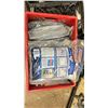 Image 4 : 6 LARGE CRATES WITH CONTENTS - BIKE TIRE INNER TUBES, BILGE OIL ABSORBENT PADS, COLLAPSIBLE WATER