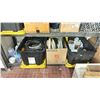 Image 1 : SHELF OF ASSORTED ELECTRICAL LINES, HOSING, PLASTIC CONTAINERS, PUMPS, WINCH & ASSORTED