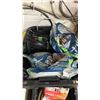 Image 2 : 3 STORAGE TOTES WITH LIDS & CONTENTS - ASSORTED WINDOW/DOOR TRIM, HOSELINE & HOSE COVER