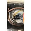 Image 4 : 3 STORAGE TOTES WITH LIDS & CONTENTS - ASSORTED WINDOW/DOOR TRIM, HOSELINE & HOSE COVER