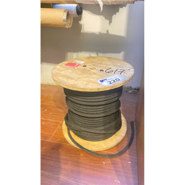 1 SPOOL BLUEWATER 11 MM APPROX. 200' OF BLACK BRAIDED ROPE