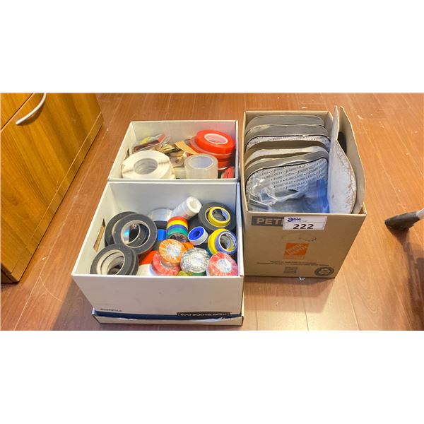2 BOXES OF ASSORTED TAPE & VELCRO STRIPPING