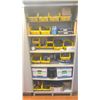 Image 3 : GLOBAL GREY METAL 2 DOOR CABINET FILLED WITH RIGGING - SHACKLES. ROPE, PULLEYS, AIRCRAFT CABLE,