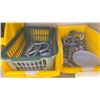 Image 8 : GLOBAL GREY METAL 2 DOOR CABINET FILLED WITH RIGGING - SHACKLES. ROPE, PULLEYS, AIRCRAFT CABLE,