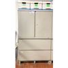 Image 1 : GREY METAL STORAGE CABINET FILLED WITH ASSORTED MECHANICAL HARDWARE - APPROX. 3'W X 4.5'H X 1'D