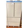 Image 1 : GREY METAL STORAGE CABINET FILLED WITH ASSORTED PLUMBING HARDWARE - APPROX. 3'W X 4.5'H X 1'D