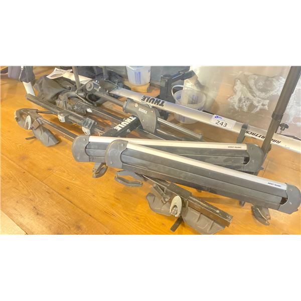 GROUP OF THULE SWEDEN, RACK ATTACK, MOUNT BLANC SKI/ SNOWBOARD ATTACHMENTS, BIKE ATTACHMENTS,