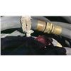 Image 3 : GROUP OF 7 HEAVY GAUGE BLACK WATERLINE HOSES & BLACK PLASTIC TROUGH ON A PALLET
