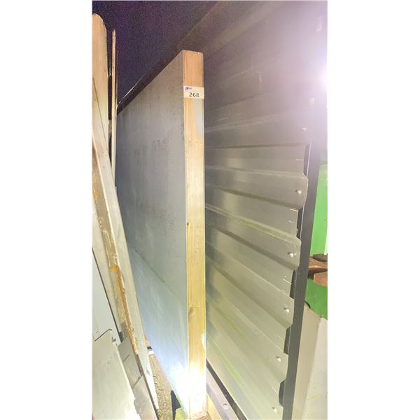 LARGE WOODEN BANANA BOARD 1/4" SKIN WALL PARTITION - APPROX. 8'W X 6'H - 1 X 4 FRAME PANEL