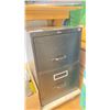 Image 4 : BLACK GLOBAL 2 DRAWER METAL FILING CABINET, 2 BOXES OF ASSORTED OFFICE SUPPLIES, RECYCLING BINS, 4