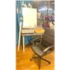 Image 3 : GREY OFFICE DESK, CANON MX360 PRINTER, BLACK OFFICE CHAIR, PAPER CUTTER, OFFICE WHITEBOARD & WHITE