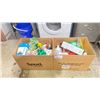 Image 1 : 2 BOXES OF ASSORTED CLEANING SUPPLIES, LUBRICANTS, SOLVENTS, ECT