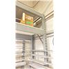 Image 2 : 1 GREY PALLET RACKING SECTION - APPROX. 14'W X 2.5'D X 10'H ( 2 UPRIGHTS, 4 SIDE RAILS WITH PLYWOOD