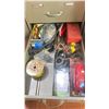 Image 9 : GREY 7 DRAWER METAL STORAGE CABINET WITH CONTENTS - 12V BATTERIES, SWITCHES, CONNECTORS, WIRE, FLEX