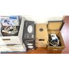 Image 3 : LOT OF ASSORTED ELECTRICAL - APPROX. 8 BOXES OF POWER CORDS, ELECTRICAL BOXES, LIGHT FIXTURES,