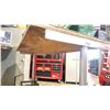 Image 2 : MOBILE ALUMINIUM FRAMED WORK TABLE WITH WOODEN TOP - APPROX. 60" ACROSS X 30" WIDE X 45" HIGH