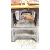 Image 2 : PAIR FOLDING SAWHORSES WITH WOOD TABLE TOP & ALUMINIUM FRAMED WOOD TOP WORK TABLE
