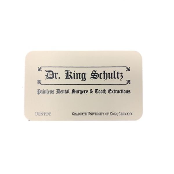 Django Unchained Dr. King Schultz (Christophe Waltz) Business Card Movie Props