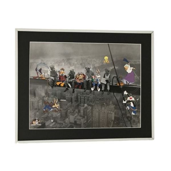 Lunch A Top a Skyscraper - with Looney Tunes Framed Photo