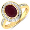 Image 1 : 14KT Yellow Gold 2.3ctw Ruby and Diamond Ring