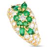 Image 1 : Graff 18K Yellow Gold 2.26ct Diamond and Emerald Ring