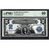 Image 1 : 1899 $2 Mini Porthole Silver Certificate PMG 40