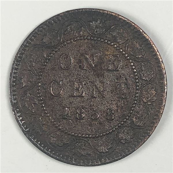 Canadian Large Cent 1858 VG+ IMP