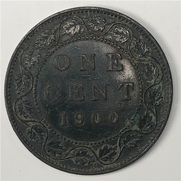 Canadian Large Cent 1900H EF+