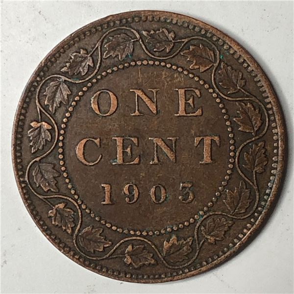 Canadian Large Cent 1903 AU