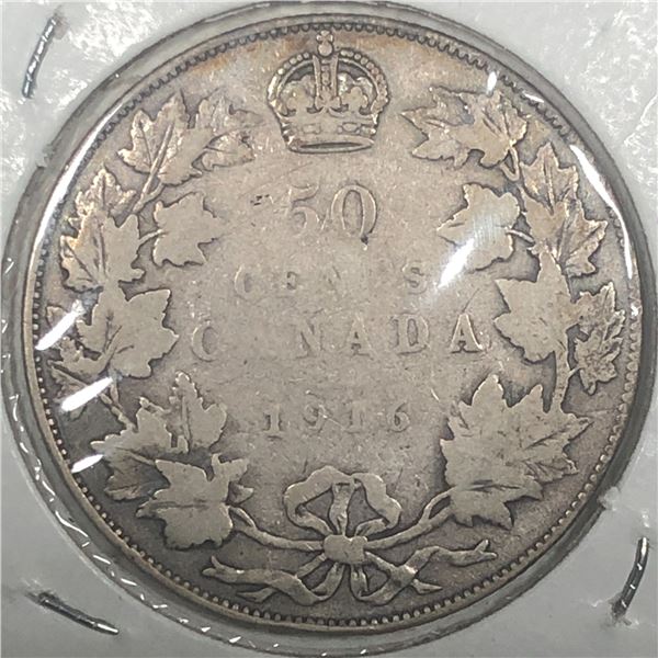 1916 King George V 50 Cents VG