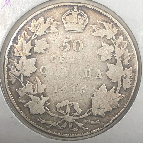 1916 King George V 50 Cents VG