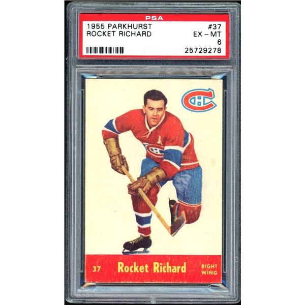 1955-56 Parkhurst #37 Rocket Richard (PSA 6)
