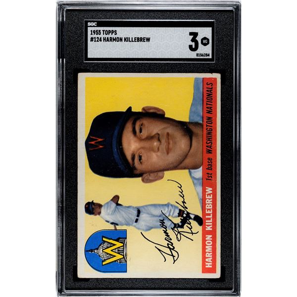 1955 Topps #124 Harmon Killebrew RC (SGC 3)