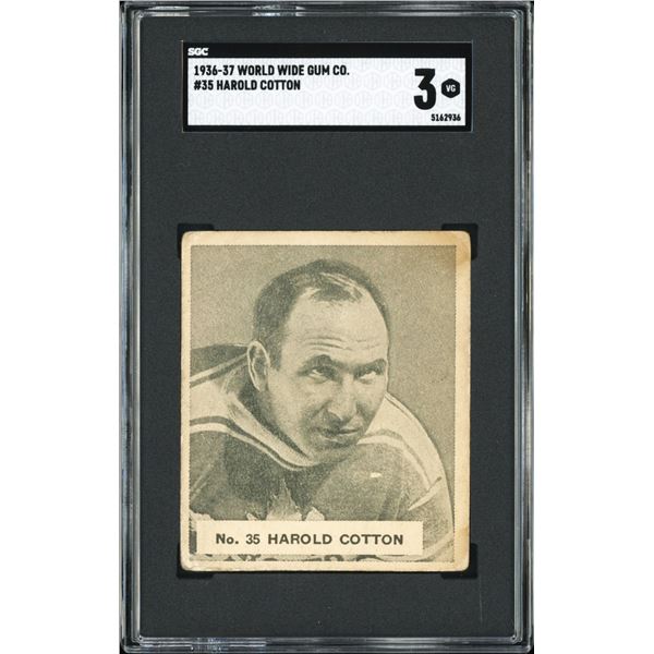 1937 World Wide Gum #35 Harold Cotton (SGC 3) Low Pop!