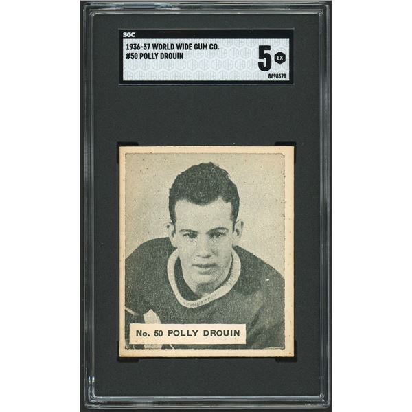 1937 World Wide Gum #50 Polly Drouin RC (SGC 5)