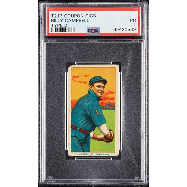 1914 T213 #92 Billy Campbell (PSA 1) 1 of 7
