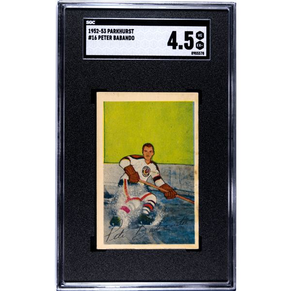 1952-53 Parkhurst #16 Pete Babando (SGC 4.5)