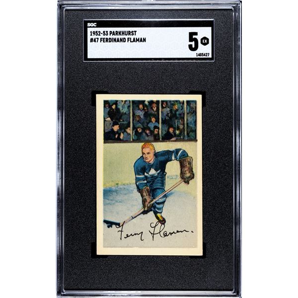 1952-53 Parkhurst #47 Fernie Flaman (SGC 5)