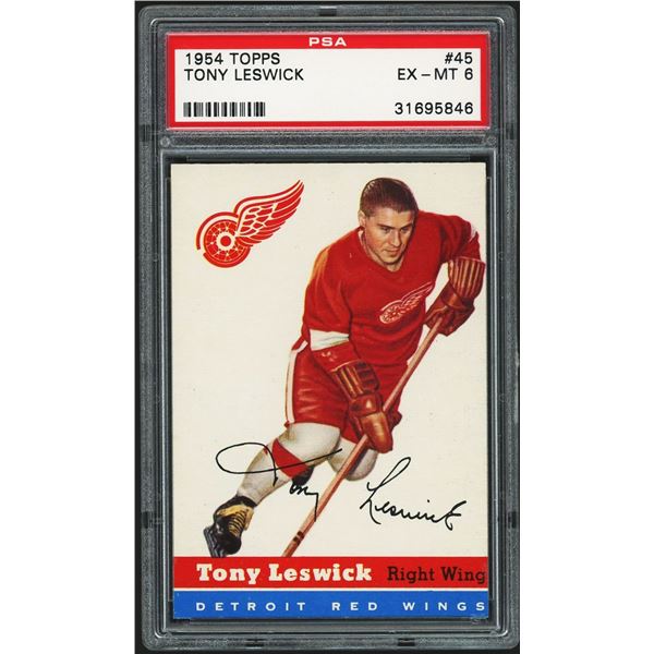 1954-55 Topps #45 Tony Leswick (PSA 6)