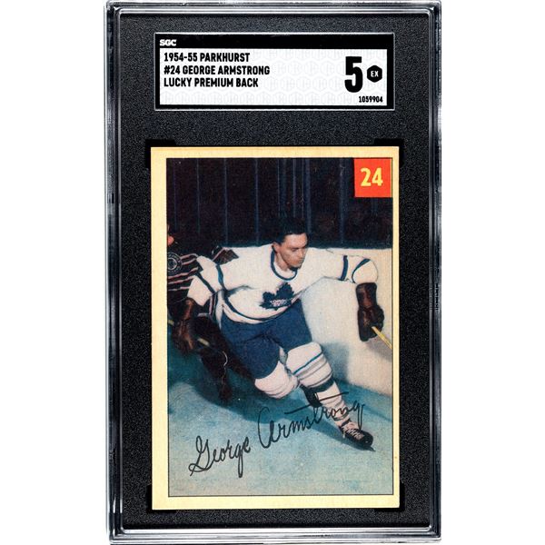 1954-55 Parkhurst #24 George Armstrong (SGC 5)