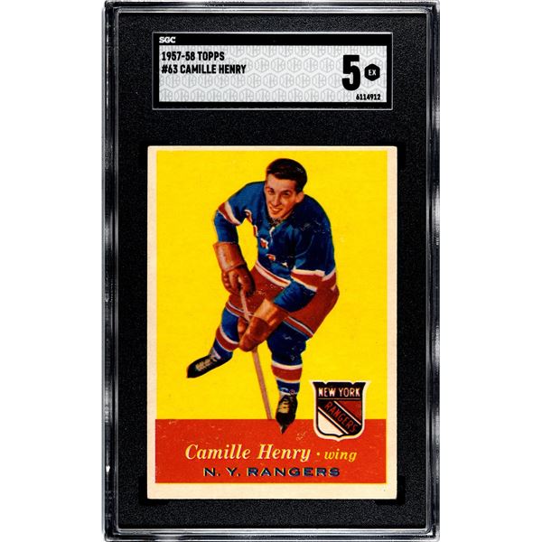 1957-58 Topps #63 Camille Henry (SGC 5)
